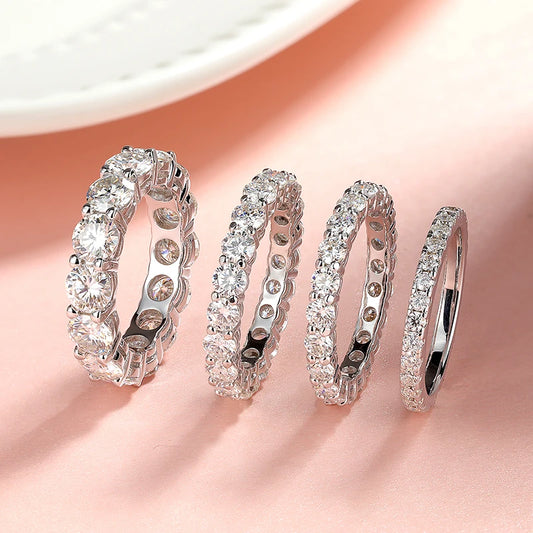 Moissanite Eternity Band Ring