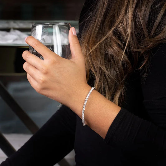 Moissanite Tennis Bracelet, GRA Certified