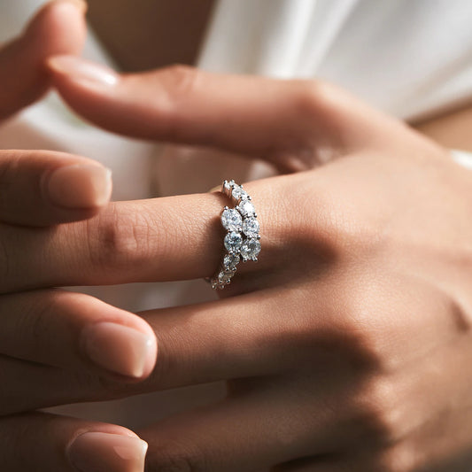 Round CZ Eternity Band Ring