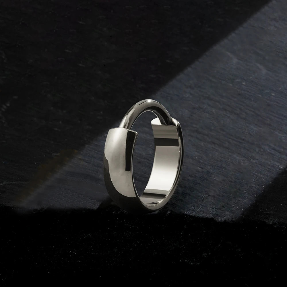 Wide Chunky Titanium Conch Hoop – Implant-Grade Clicker Earring