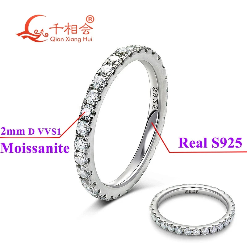 Moissanite Eternity Band Ring