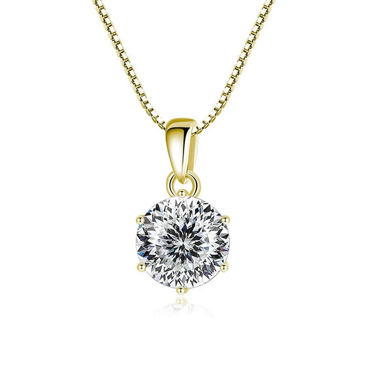 Moissanite Pendant Necklace, 1CT