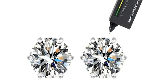 Six-Prong Moissanite Stud Earrings