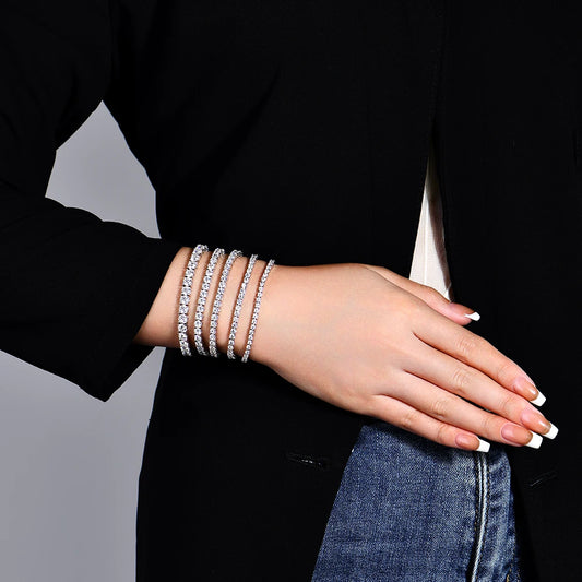White Gold Moissanite Tennis Bracelet
