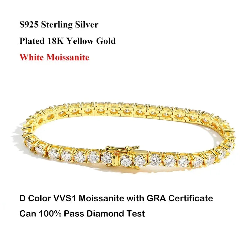 Rose Gold Moissanite Tennis Bracelet