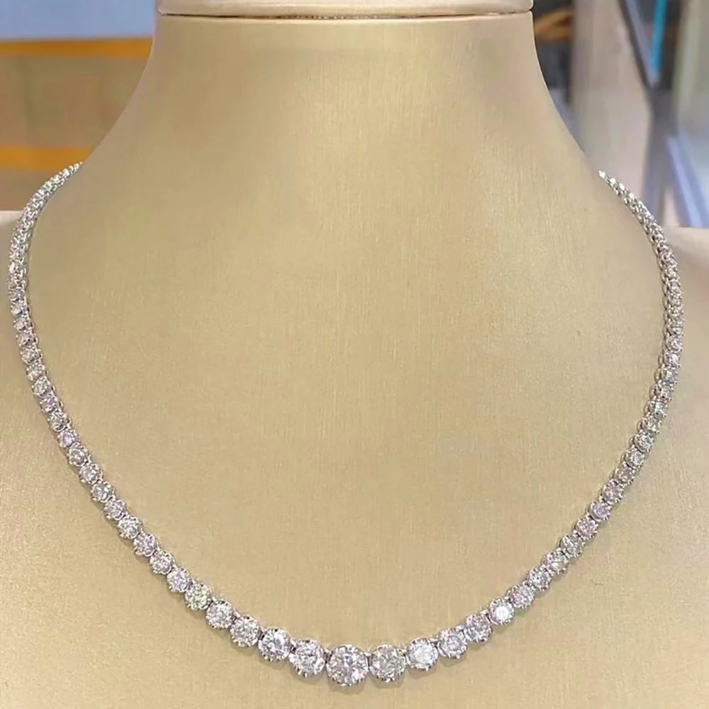 Moissanite Tennis Choker Necklace