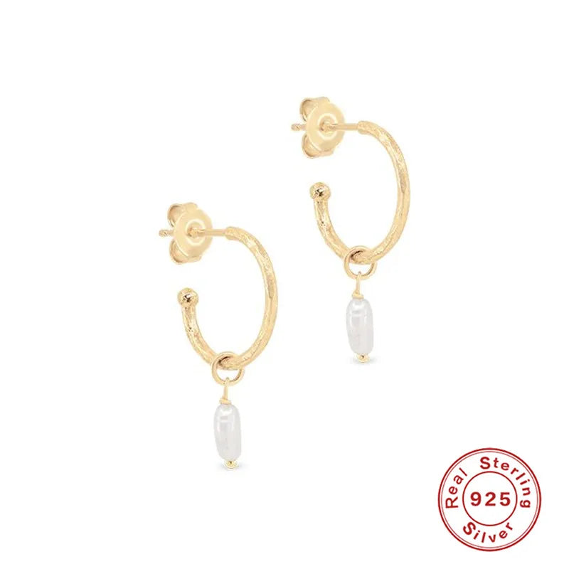 Pearl Hoop Earrings