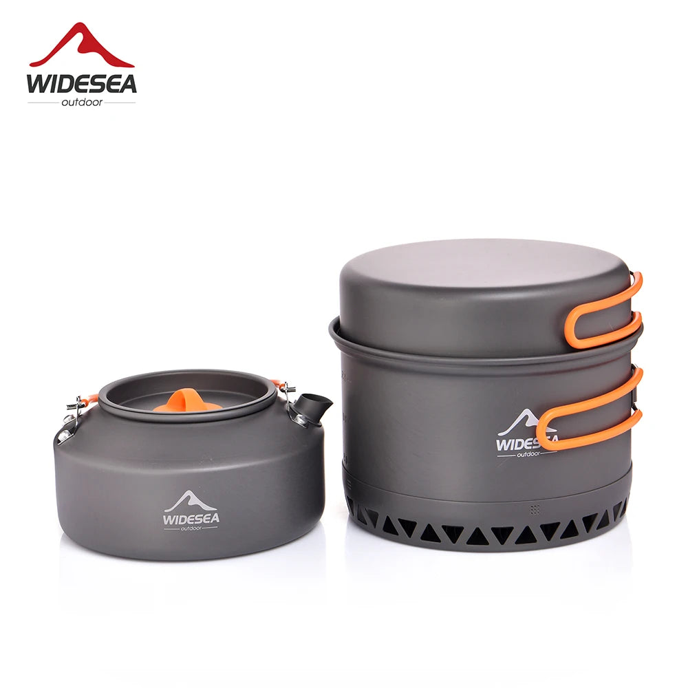 Widesea Camping Cookware Set - Pot, Kettle & Travel Tableware