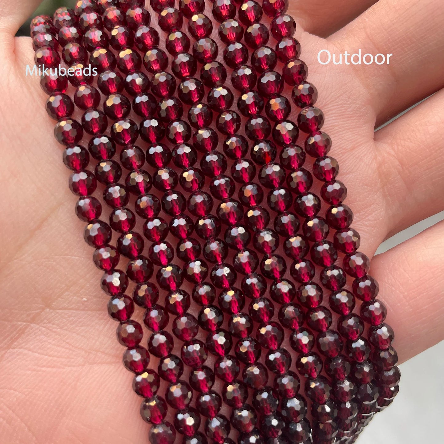Natural Garnet Beads for Jewelry Making