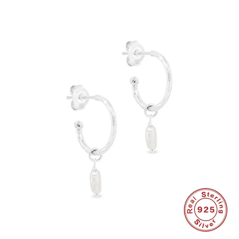 Pearl Hoop Earrings