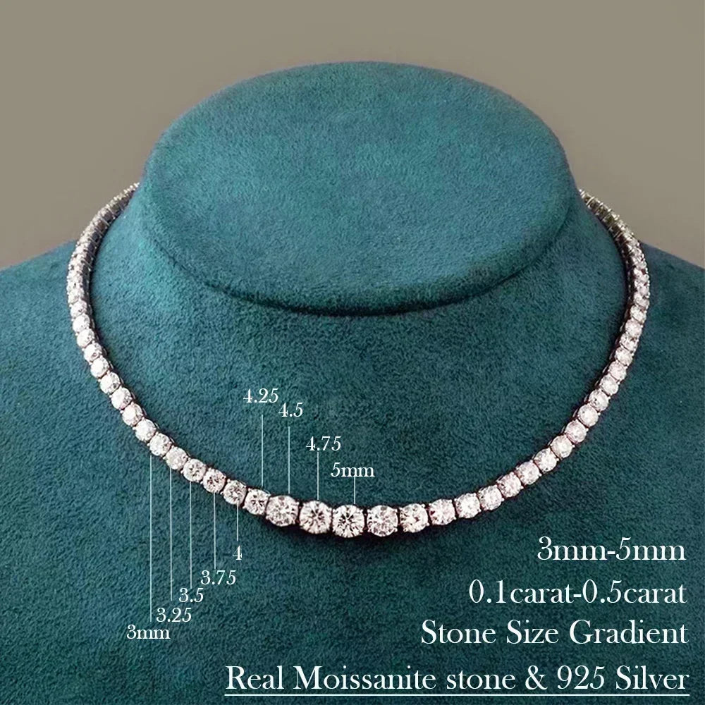 Moissanite Tennis Choker Necklace