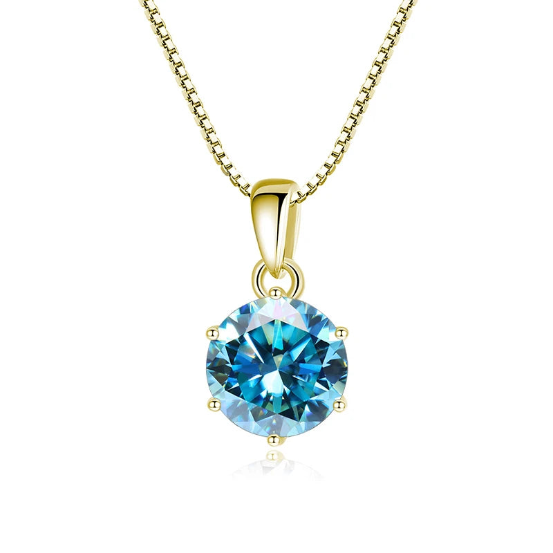 Moissanite Pendant Necklace, 1CT