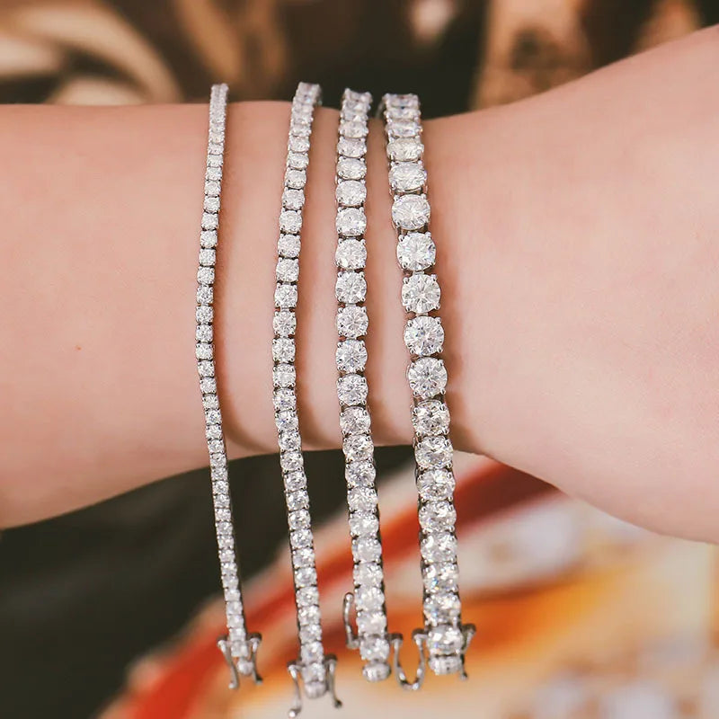 Rose Gold Moissanite Tennis Bracelet
