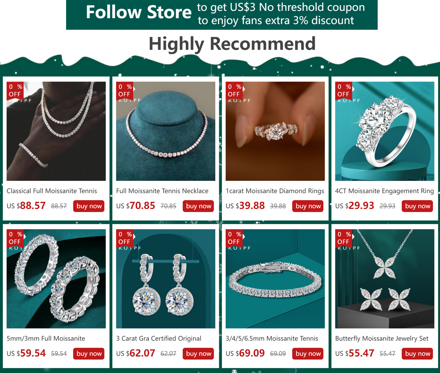 Moissanite Tennis Choker Necklace