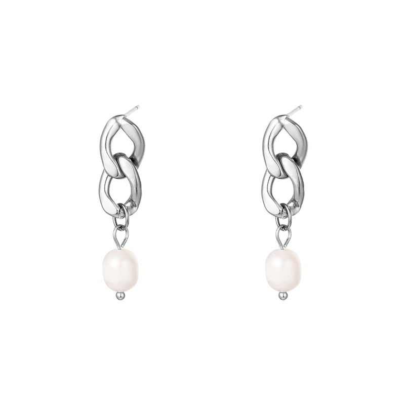 Pearl Hoop Earrings