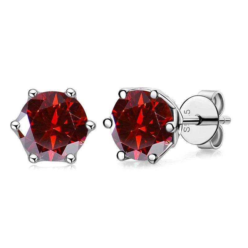 Moissanite Stud Earrings, 1CT