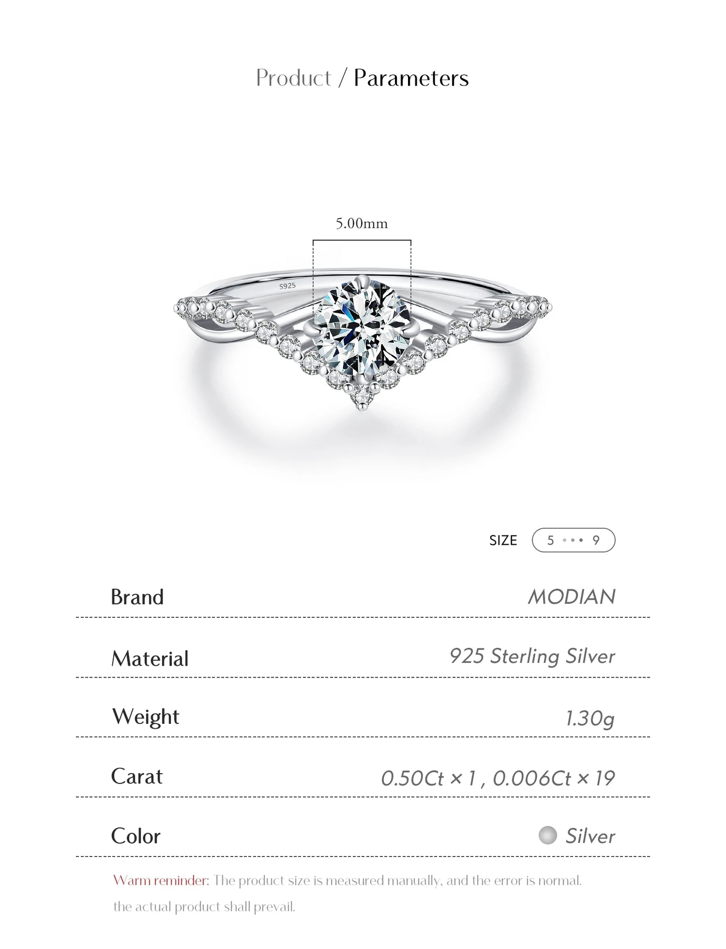 Delicate Crown Moissanite Ring