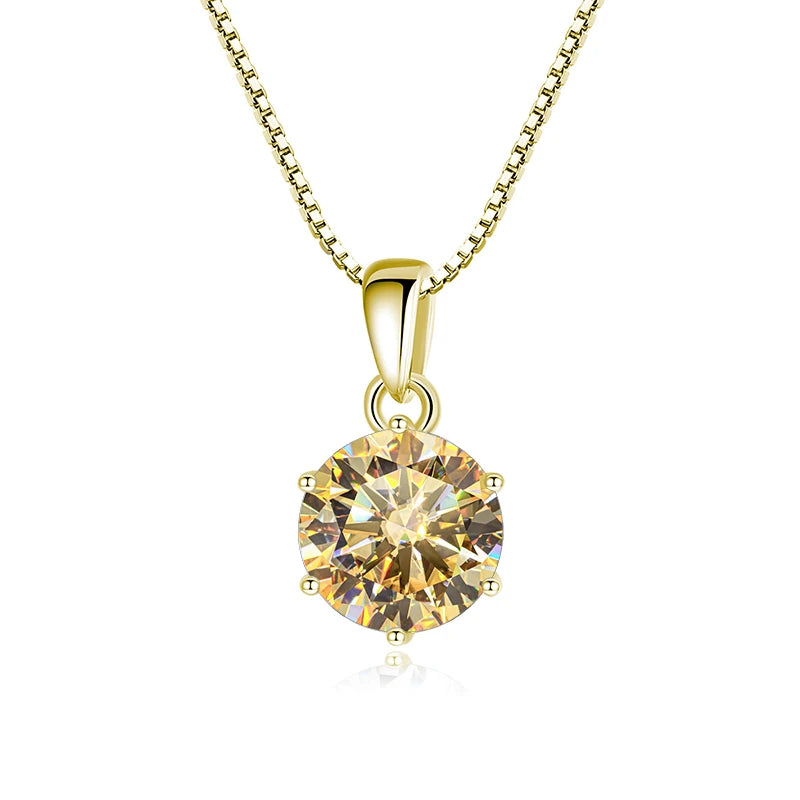 Moissanite Pendant Necklace, 1CT