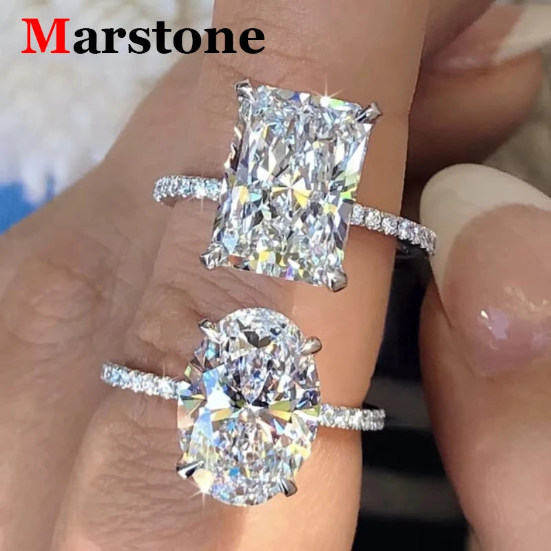 Oval Radiant Moissanite Ring