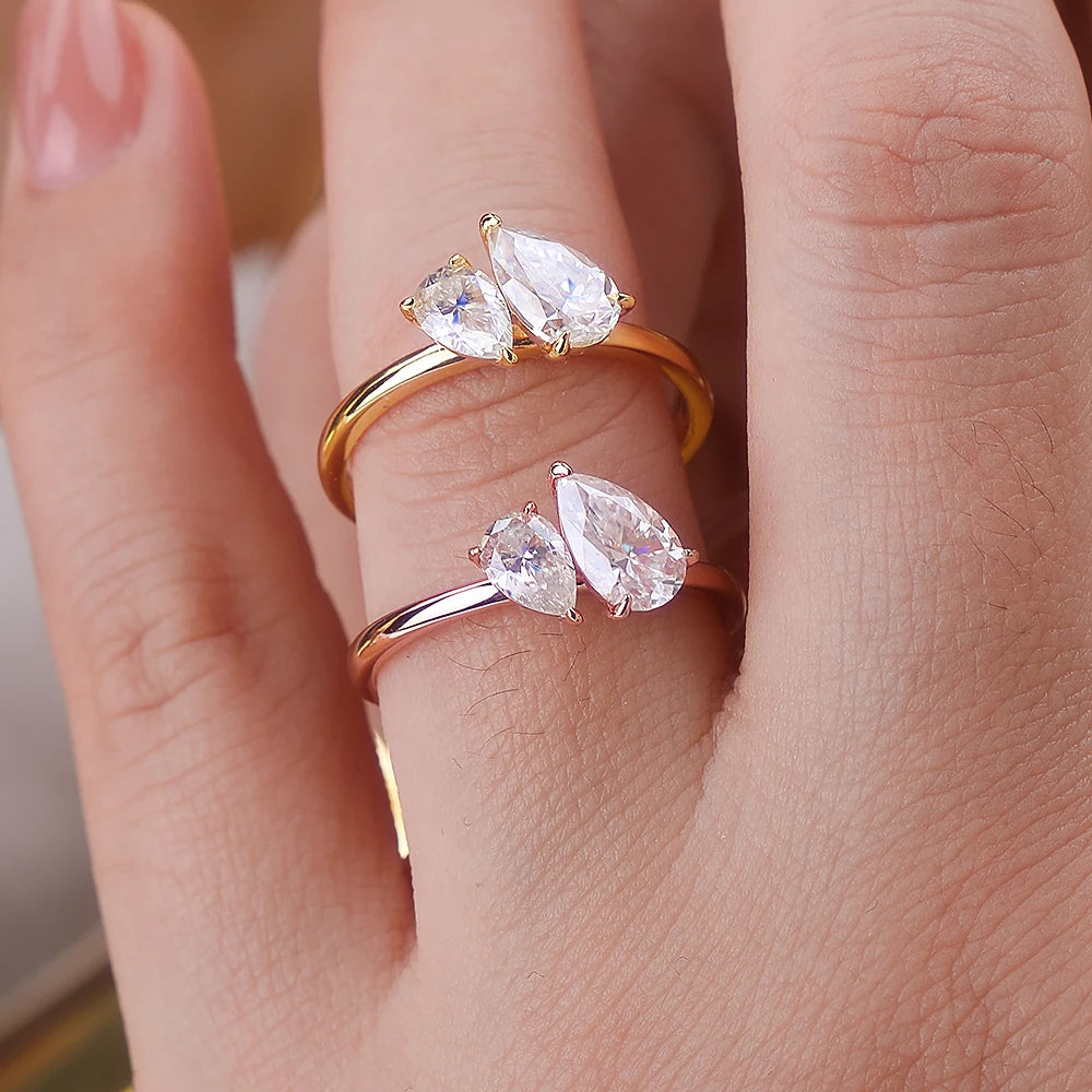 Toi et Moi Moissanite Ring