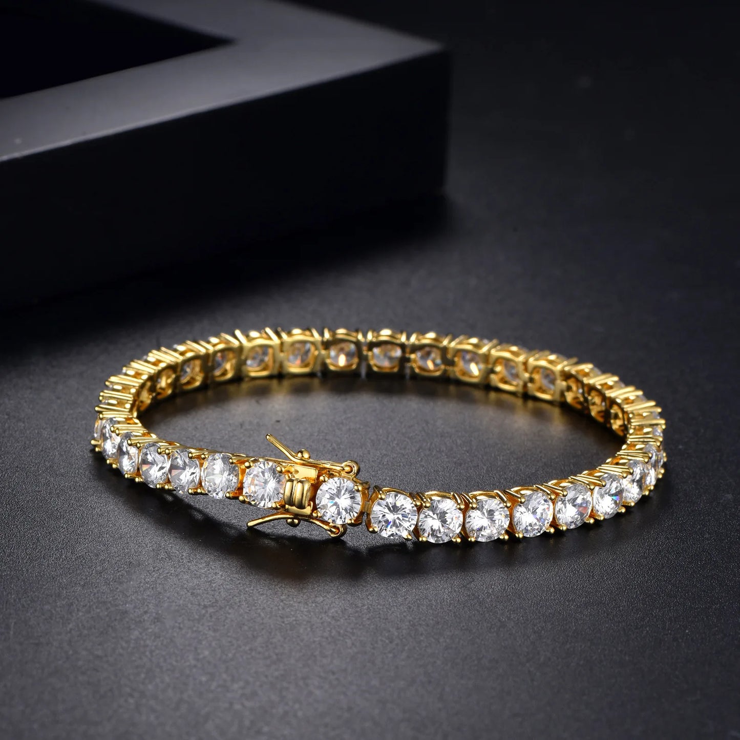Factory Price D VVS1 Moissanite Tennis Bracelet 925 Sterling Silver Single Row Classics with GRA Bracelets for Women Man Jewelry