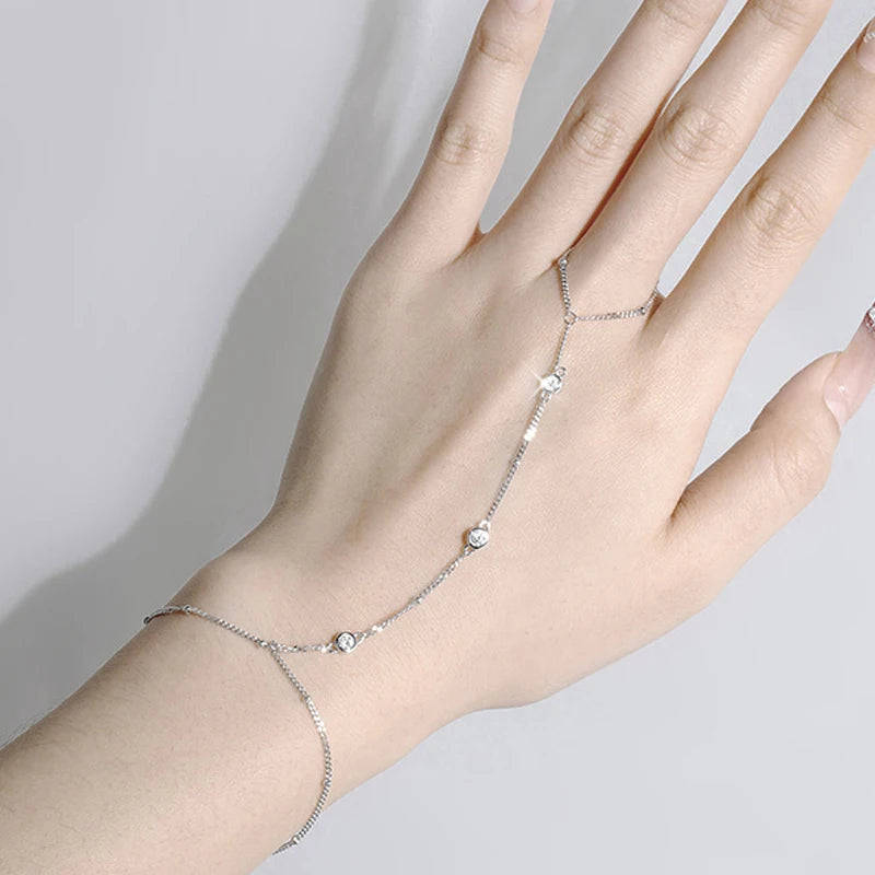Adjustable Moissanite Chain Bracelet