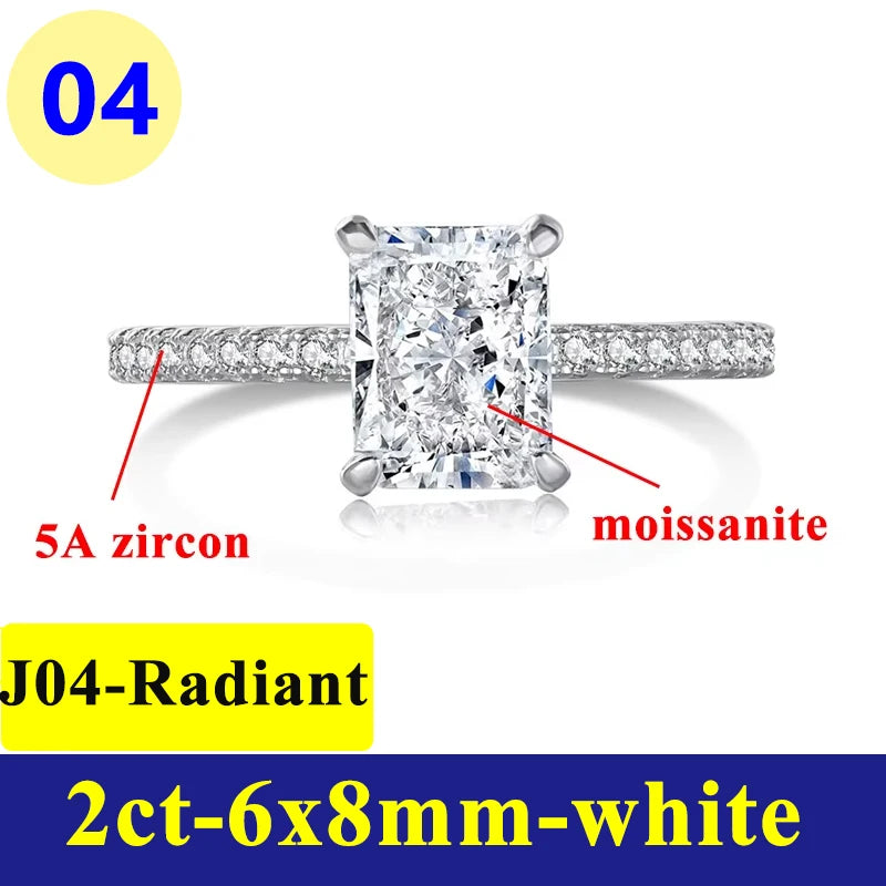 Oval Radiant Moissanite Ring
