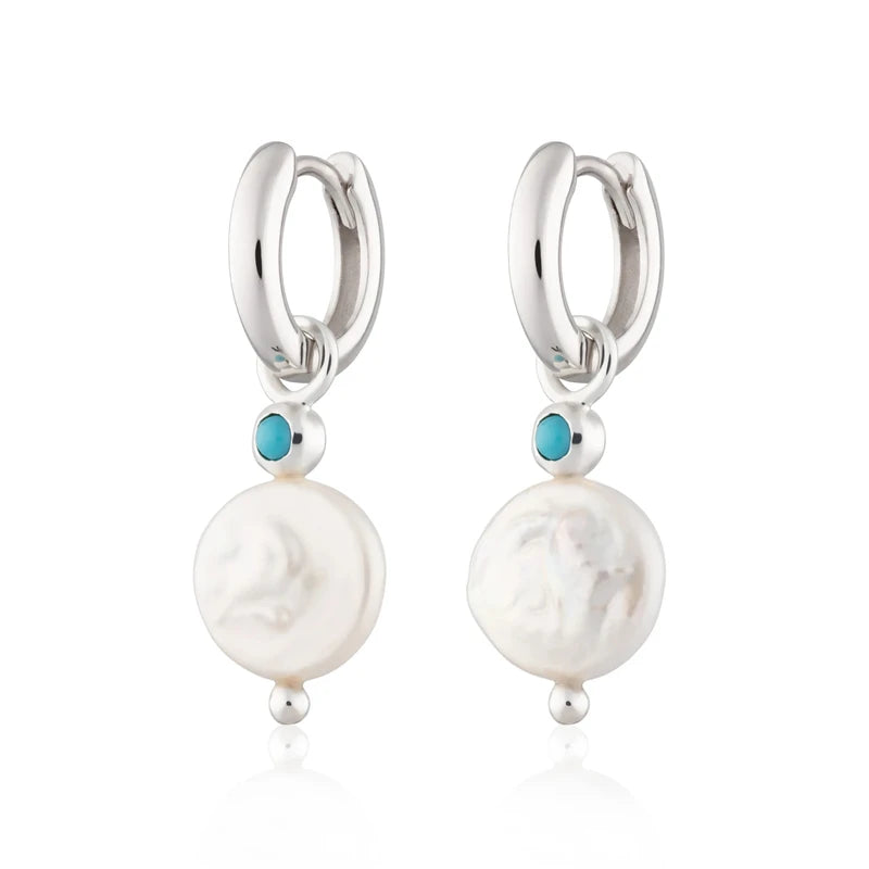 Pearl Hoop Earrings