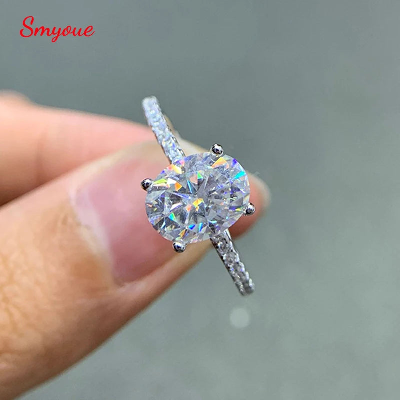 Oval Cut Moissanite Promise Ring