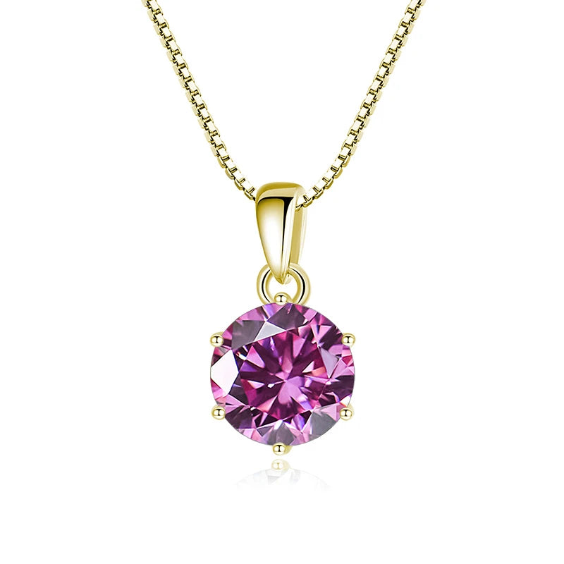 Moissanite Pendant Necklace, 1CT