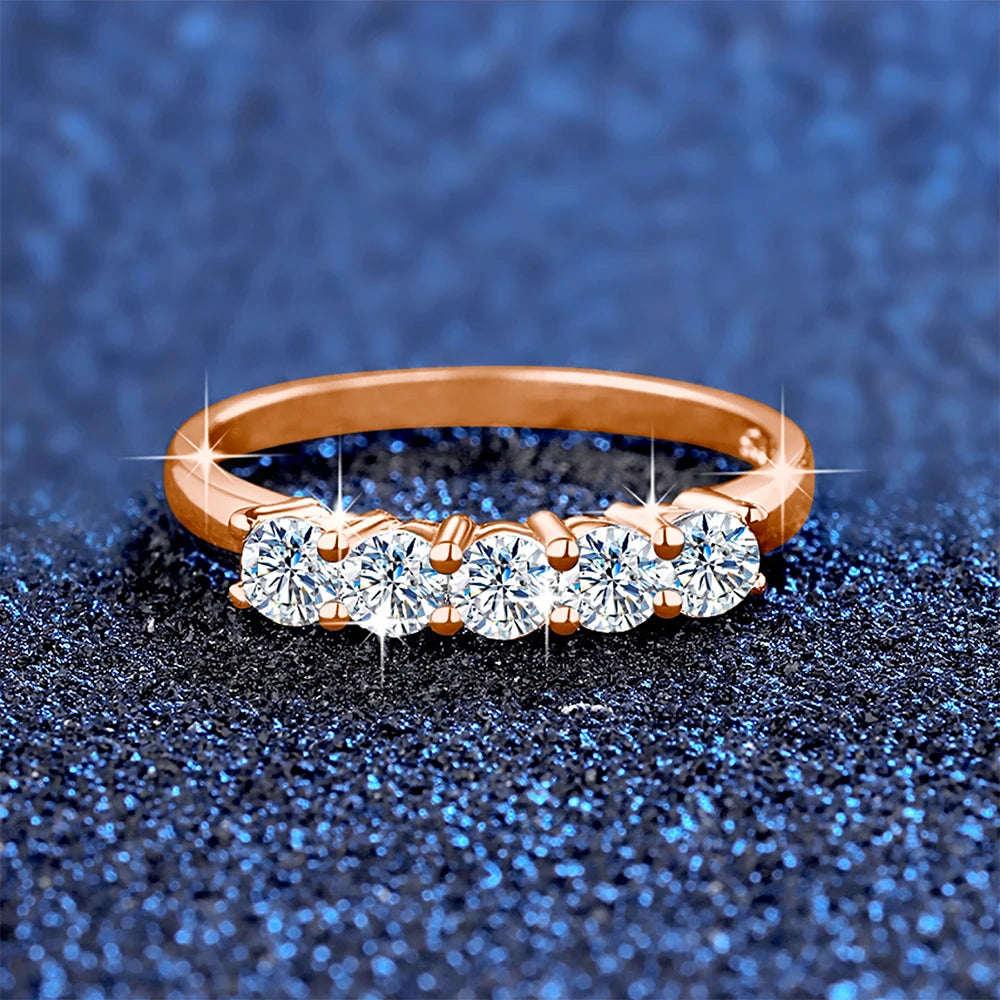 Five-Stone Moissanite Ring