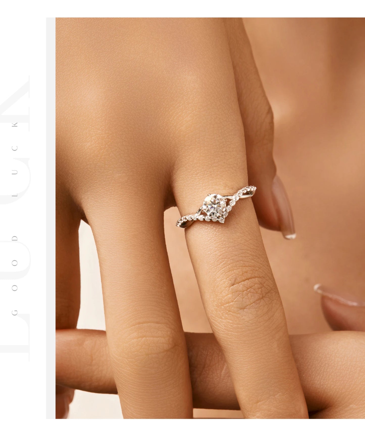 Delicate Crown Moissanite Ring