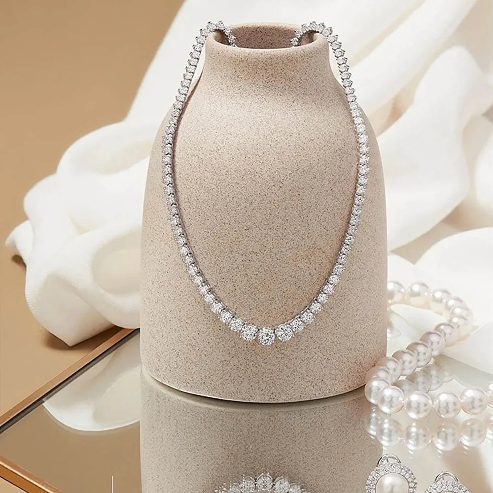 Moissanite Tennis Choker Necklace