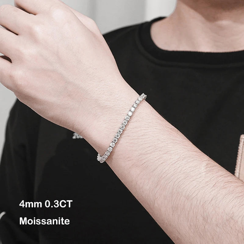 Moissanite Chain Bracelet