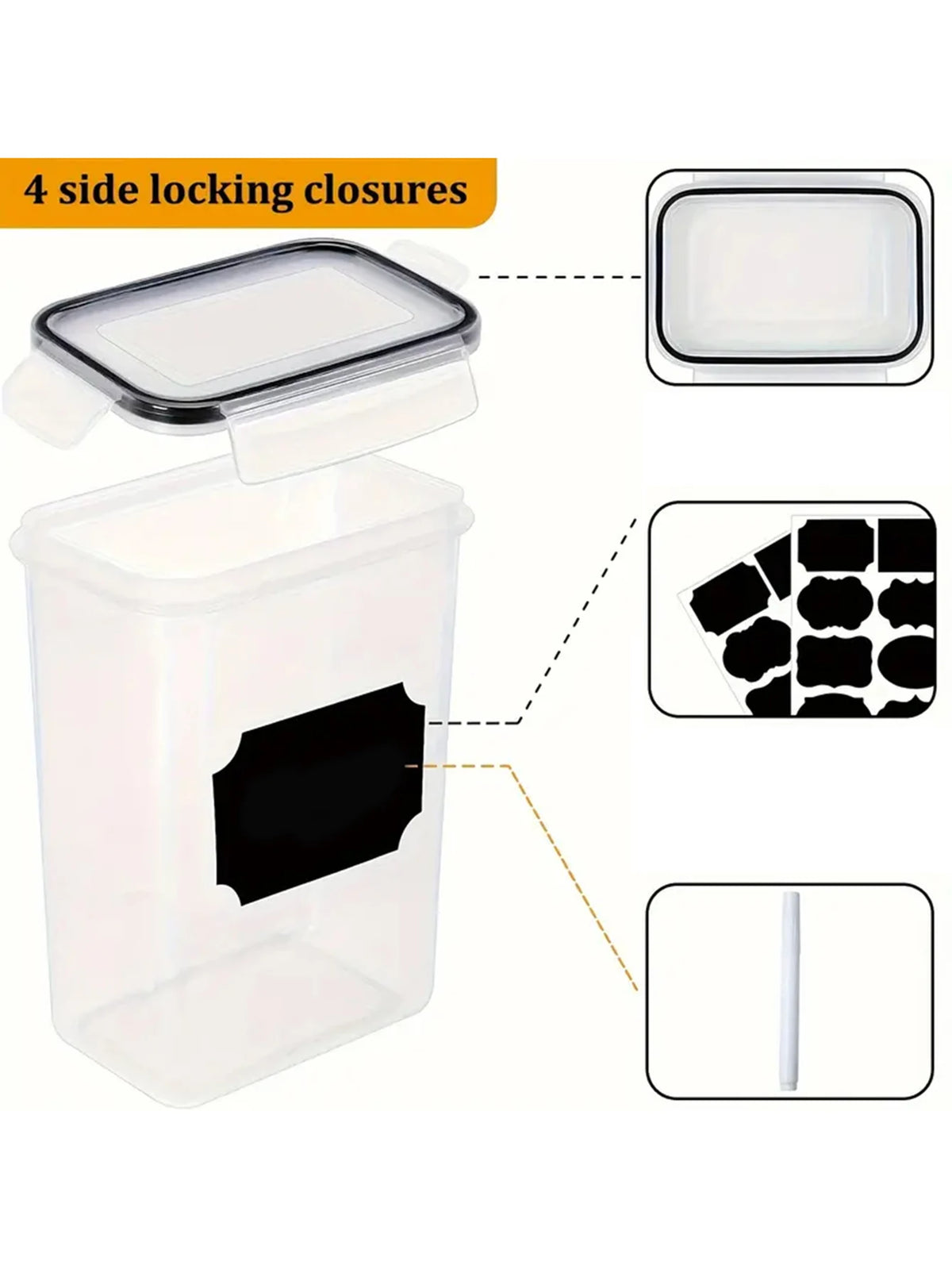 24pcs Airtight Food Storage Containers with Labels