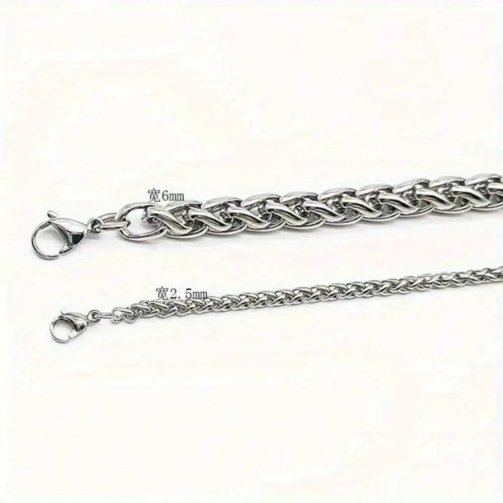 925 Sterling Silver Wheat Chain Bracelet – Classic Unisex Link Bracelet