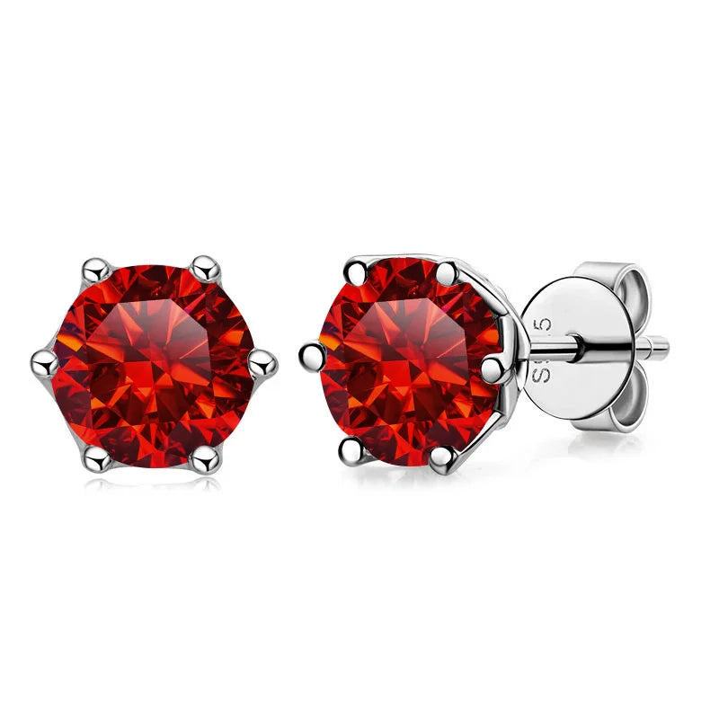 Moissanite Stud Earrings, 1CT