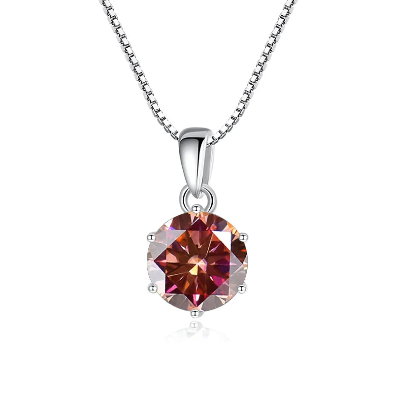 Moissanite Pendant Necklace, 1CT