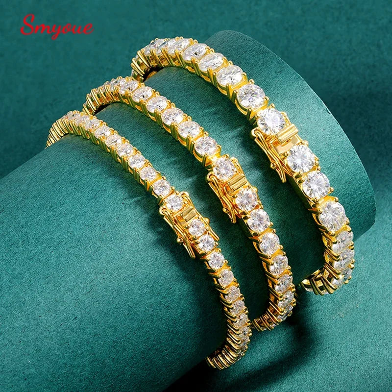 18K Gold Plated Moissanite Tennis Bracelet
