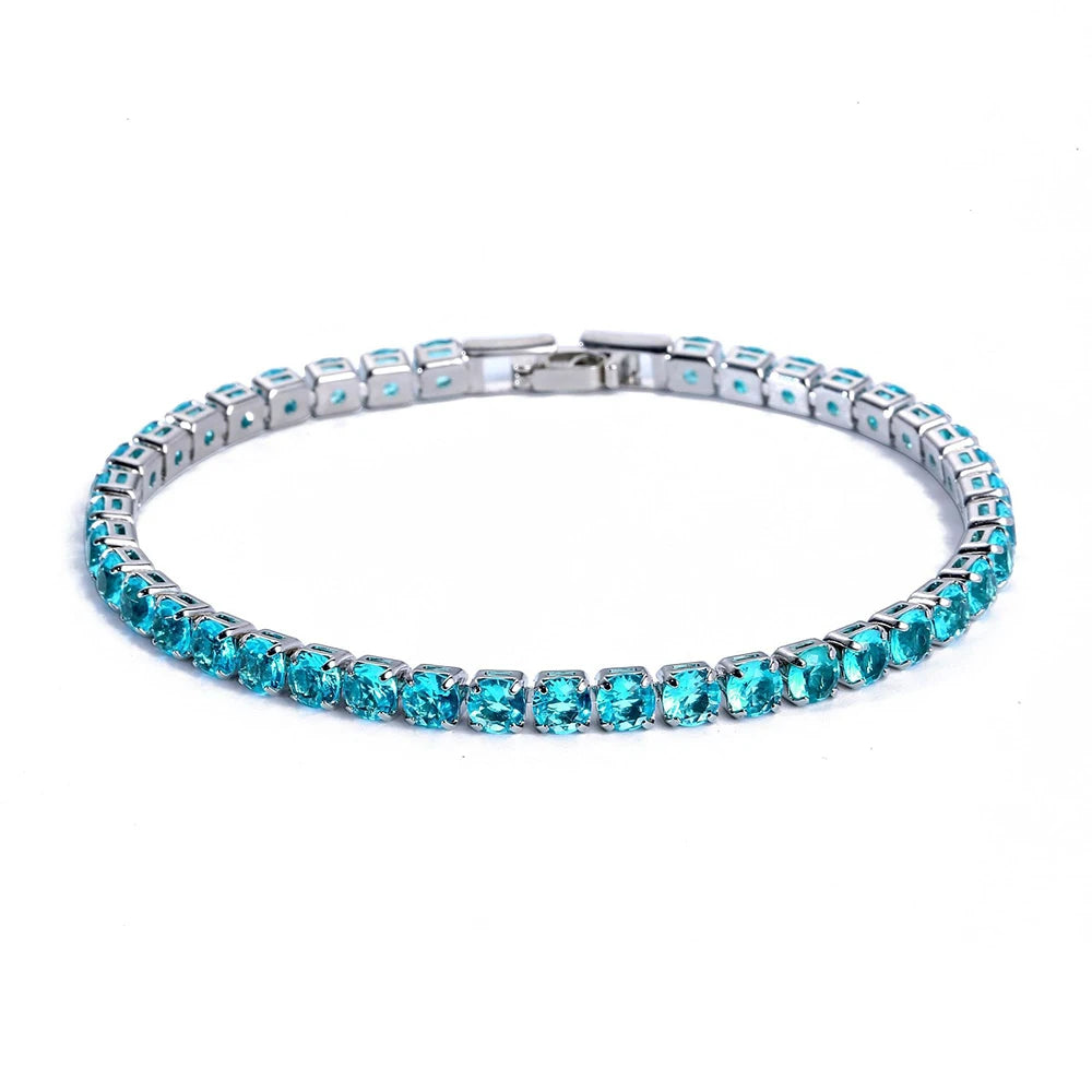 Iced Tennis Bracelet, Cubic Zirconia