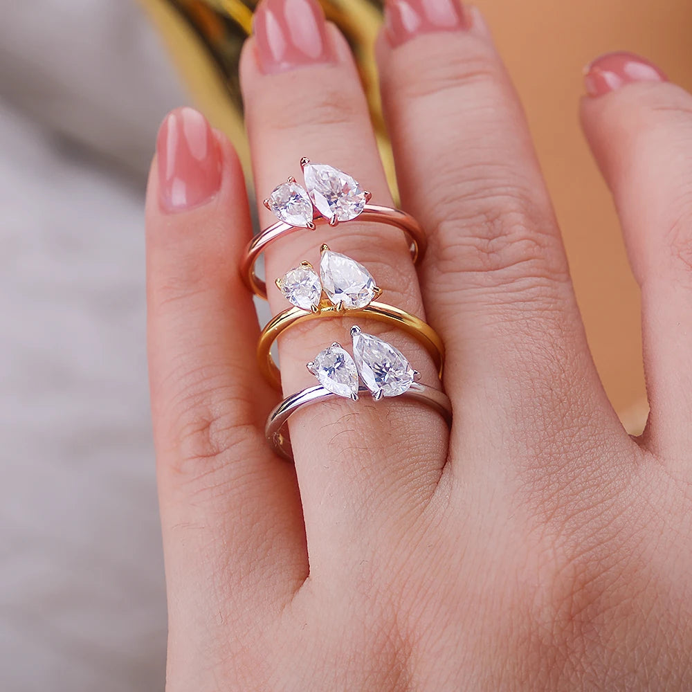 Toi et Moi Moissanite Ring