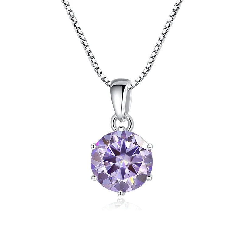 Moissanite Pendant Necklace, 1CT