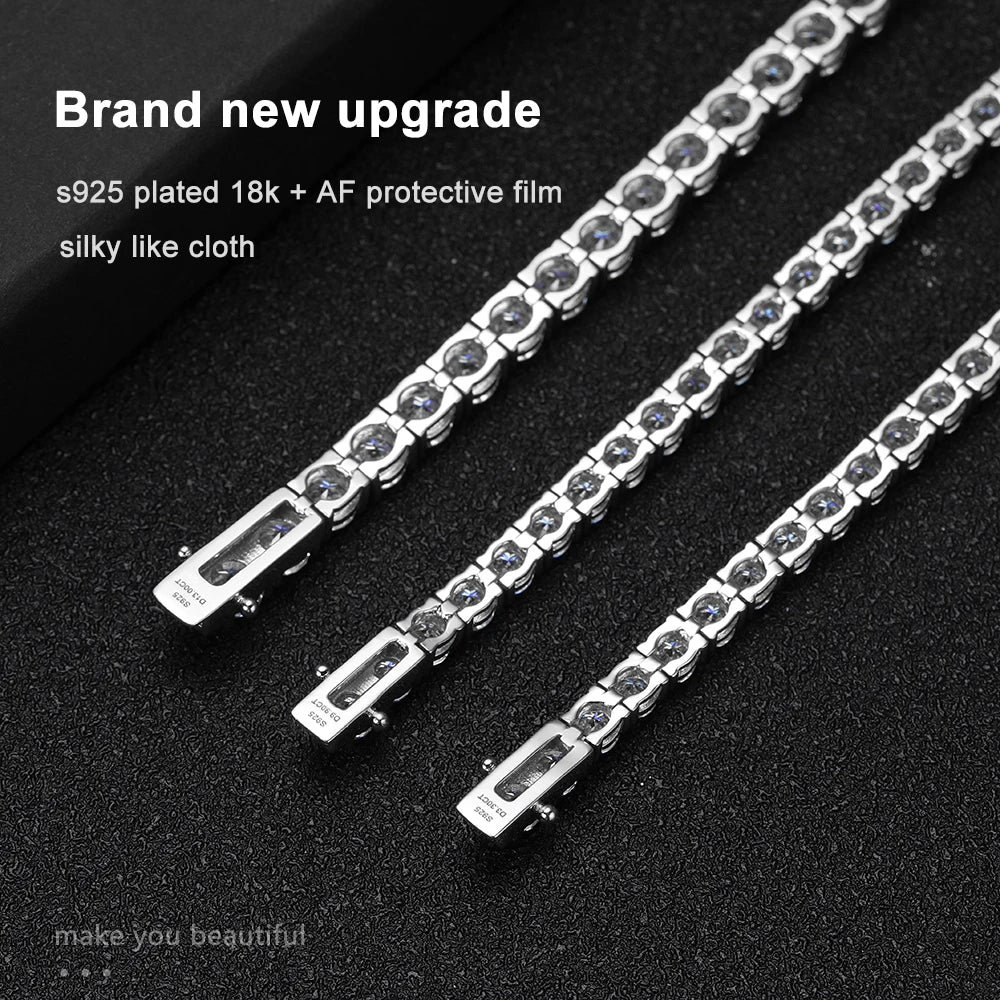Moissanite Tennis Bracelet, GRA Certified