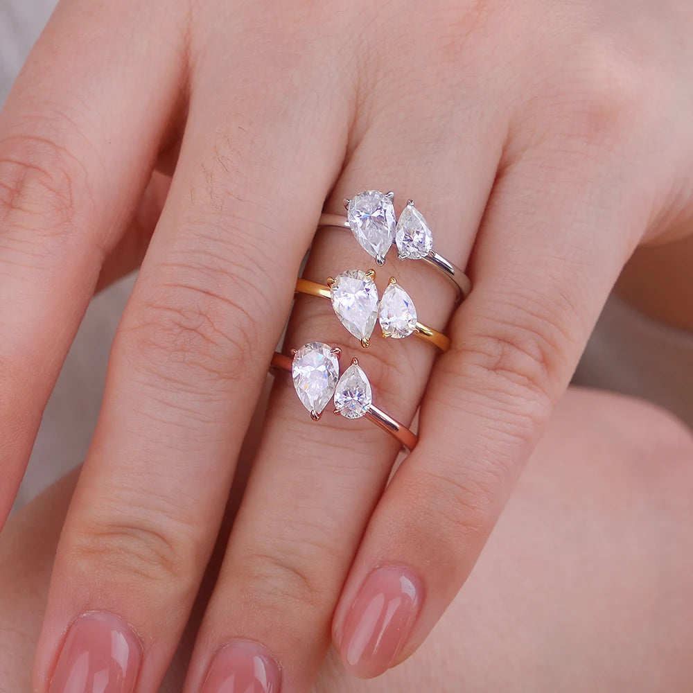 Toi et Moi Moissanite Ring