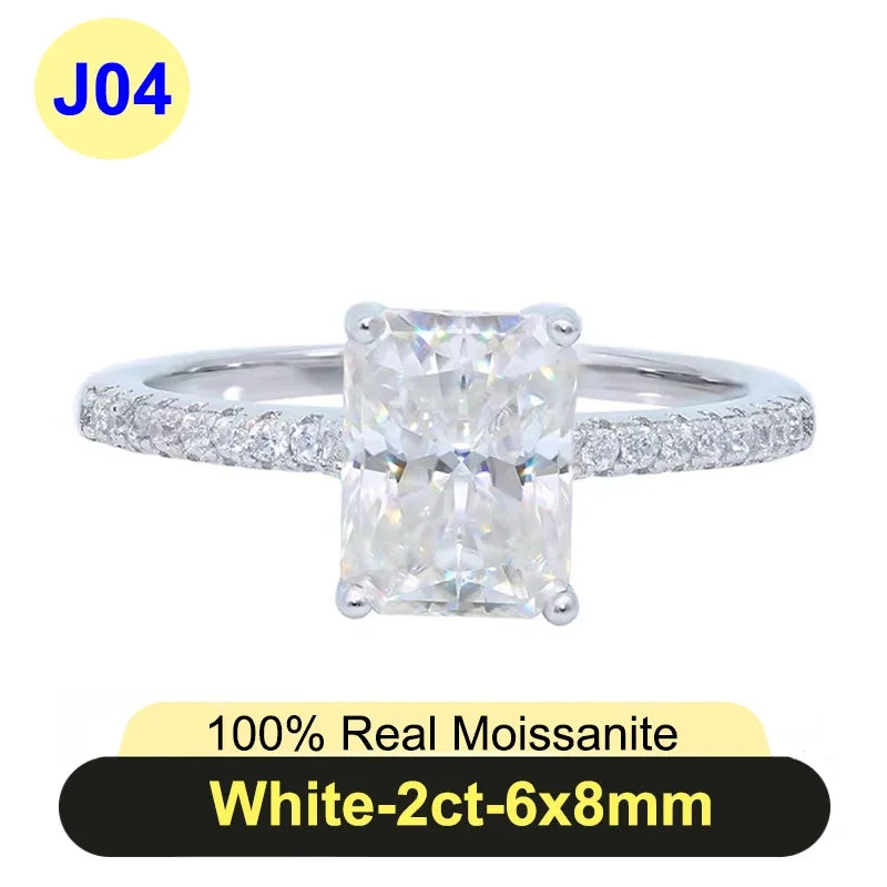 Radiant Cut Moissanite Ring