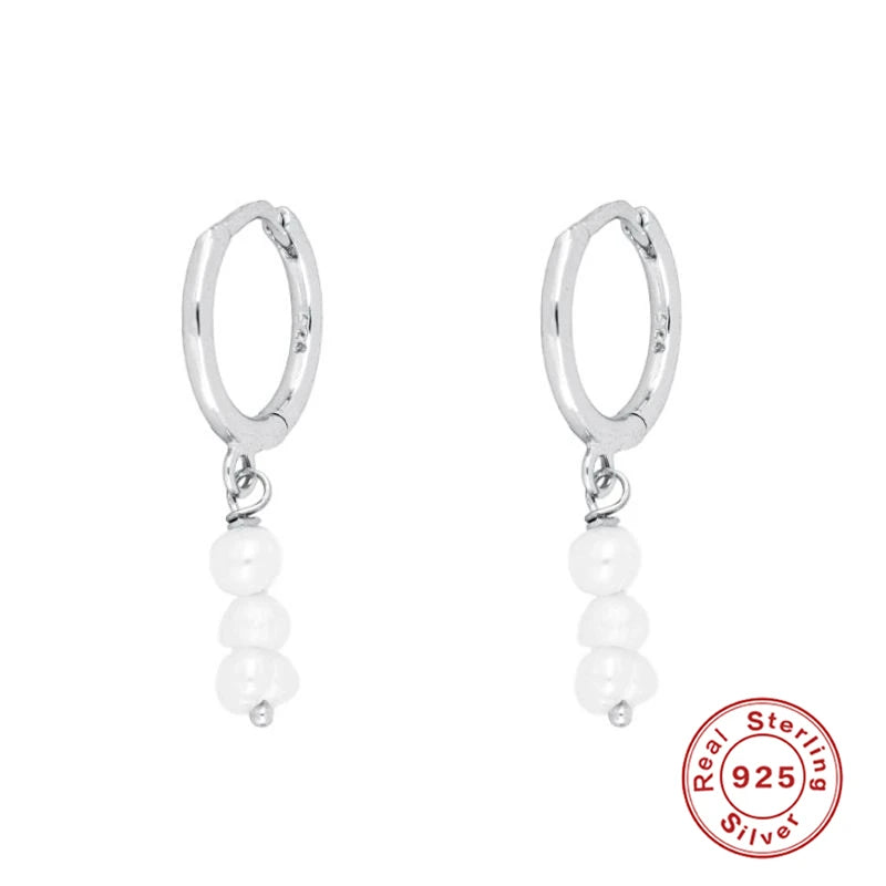 Pearl Hoop Earrings