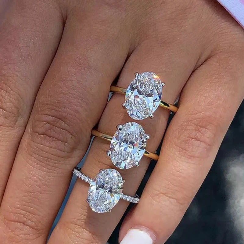Oval Radiant Moissanite Ring