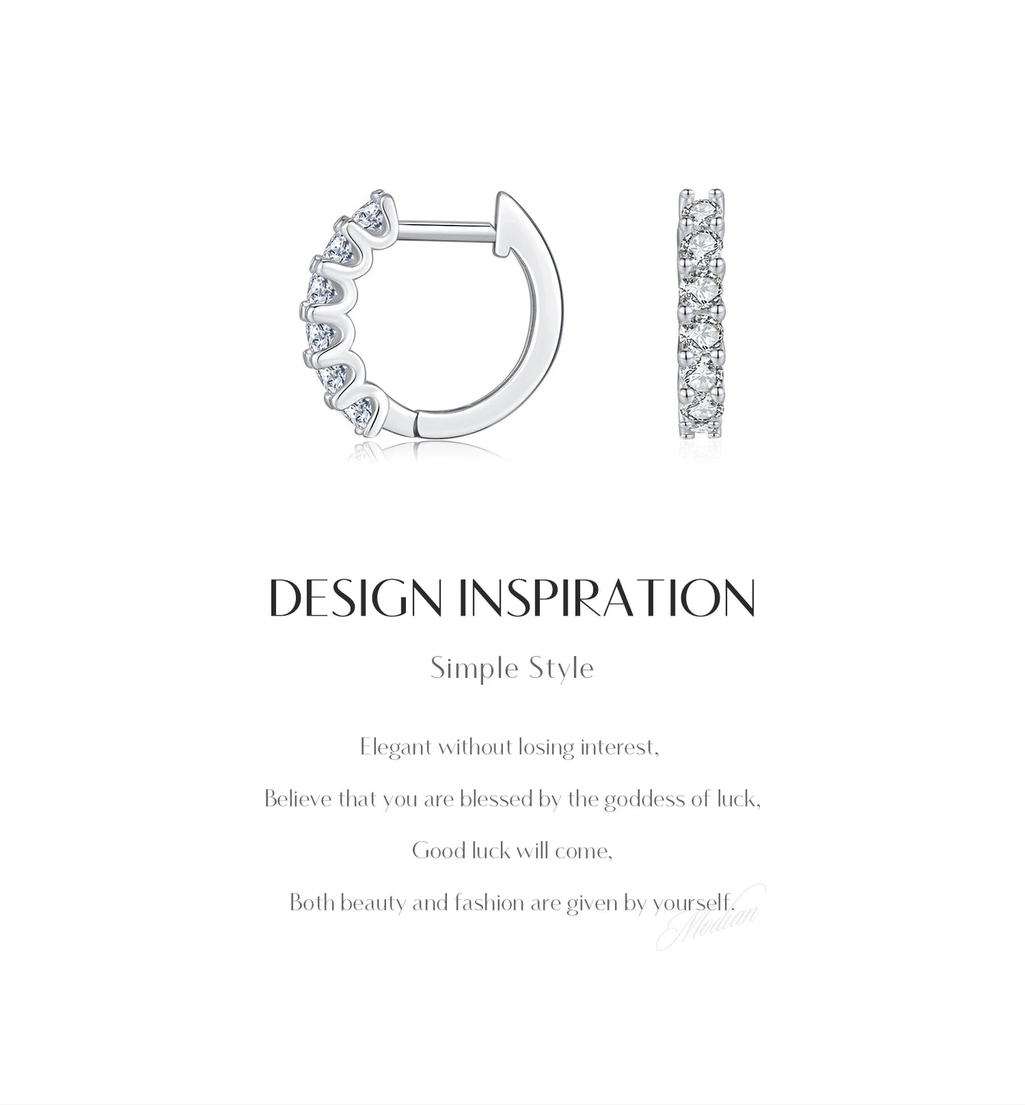 Small Moissanite Hoop Earrings