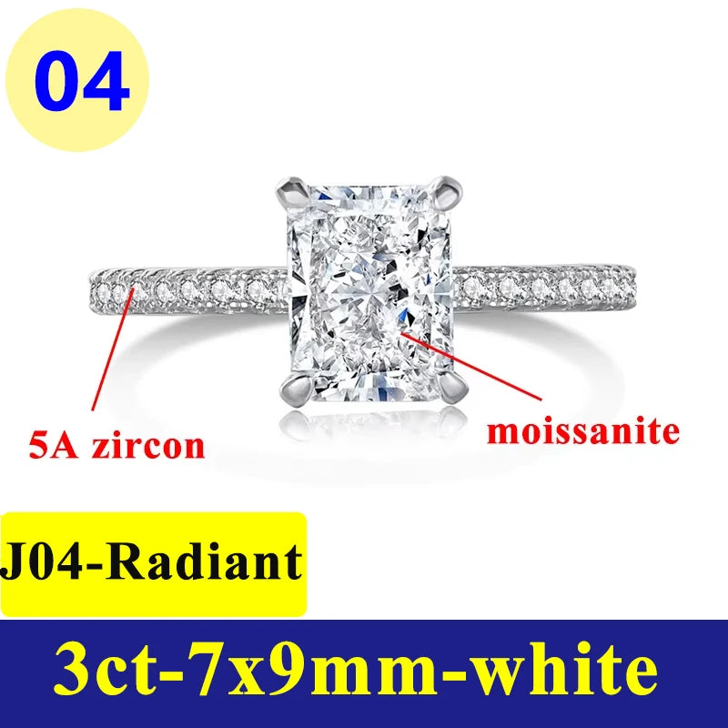 Oval Radiant Moissanite Ring