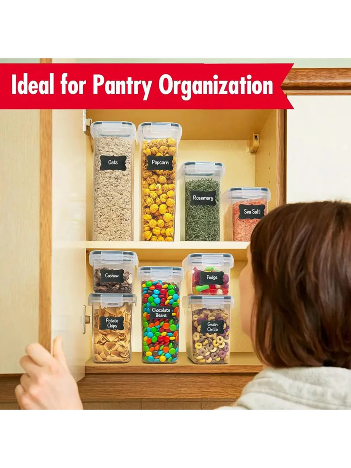 24pcs Airtight Food Storage Containers with Labels